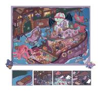 Pegatinas de escena en miniatura, 3D, horror, álbumes de recortes, calcomanías, suministros de artesanía escarchosa, diseños de miedo, tarjetas de saludo, educadores, niños, niñas, juego de decoración