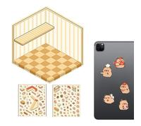 Pegatinas de escena en miniatura, divertidas calcomanías de dibujos animados de Capibara en miniatura, haz tu propia habitación divertida para el día del niño, cumpleaños o