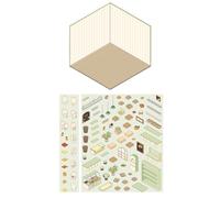 Pegatinas De Escenario Miniaturas - Crea tus propias pegatinas de álbumes de recortes, pegatinas para el hogar de dibujos animados | Pegatinas multifuncionales para el hogar de álbumes de recortes