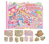 Pegatinas de escenas en miniatura, efecto 3D, diseños hechos a mano, para adolescentes, adultos, aulas, cumpleaños, vacaciones, manualidades, hogar, cuaderno, álbum de recortes