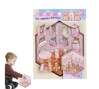 Pegatinas de escenas en miniatura, juego de pegatinas de escenas en miniatura, pegatinas de escena de dibujos animados con efecto, crea tus propias pegatinas de escena, pequeñas escenas de pegatinas