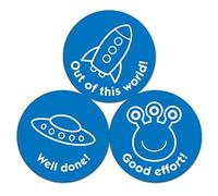 Pegatinas de espacio exterior azul (38 mm), paquete de 10 hojas