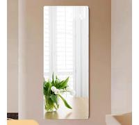 Pegatinas de espejo autoadhesivas, adhesivo de pared de espejo creativo, material PET, autoadhesivo, sin daños, eliminación resistente a la humedad, 40 cm x 122 cm, reutilizable para sala de estar