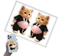 Pegatinas De Esponja - Calcomanías Reutilizables Divertidas 3D Cat Belly, Lindas Pegatinas Para Computadora Portátil | Juguete Para Aliviar El Estrés De Silicona De PVC Suave Y Exprimible | Diversión