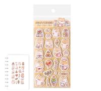 Pegatinas de espuma 3D, reutilizables, decoración de fieltro de dibujos animados, divertidas pegatinas de dibujos animados para álbumes de recortes, para el hogar, aula, manualidades, diario, diario
