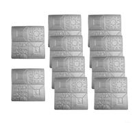 Pegatinas de espuma suave 3D para azulejos para decoración del hogar en sala de estar y cocina, no requiere herramientas, juego de 10 unidades (gris plateado)