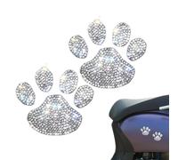 Pegatinas De Estampado De La Pata: Calcomanías De Rianas De Crystal, Calcomanías De Auto De Huella De Animales, Estampados Decorativos Brillantes | Marcadores De La Pata De Gato Para Perros Para Parac
