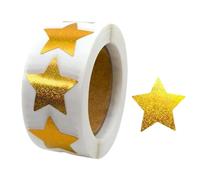 Pegatinas de estrellas doradas, 500 unidades, autoadhesivas, estrellas brillantes