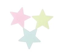Pegatinas de estrellas que brillan en la oscuridad, vibrantes y fluorescentes, para pared, para dormitorio infantil, 100 unidades, plástico multicolor, 1,18 pulgadas (Multicolor)