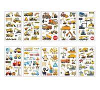 Pegatinas De Excavadora Para Niños, Dibujos Animados, Desechables, Temporales, Para Bebés, Coches, Vehículos De Ingeniería, Tatuajes 69 * 120mm