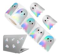 Pegatinas de Fantasmas de Halloween | Pegatinas Fantasmas Resistentes al Agua para Álbumes - Calcomanías Holográficas Halloween para Manualidades y Decoración del Hogar, Favoritos