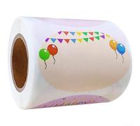 Pegatinas de feliz cumpleaños, 200 unidades, etiquetas para envolver regalos, decoraciones de fiesta, embalaje, cuadernos, botellas, ba(C)