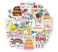 Pegatinas de Feliz Cumpleaños para Portátil, Regalo para Nadadores (Adolescentes, Adultos, Niñas), Pegatinas Impermeables para Botella