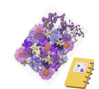 Pegatinas de Flores secas - Calcomanías artesanales botánicas, Florales estéticas | 35pcs Real Plant Scrapbooking Art, Pressed Bloom Cutouts for Journals, Resin, Vela de Soap Decor