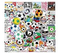 Pegatinas de fútbol, 100 unidades, pegatinas de fútbol deportivo, vinilo impermeable para juego de fútbol, pegatinas de graffiti para portátil, guitarra, equipaje, monopatín, adolescentes