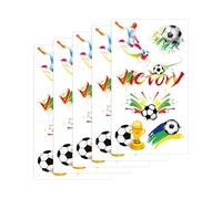 Pegatinas de fútbol impermeables, calcomanías temáticas deportivas, juego 5 piezas de calcomanías con fácil despegar, adhesivo vinilo con impresión resistente a la decoloración, decoraciones para