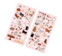 Pegatinas de gatitos de dibujos animados para niños, recompensa para diario, cuaderno, cubierta para teléfono móvil, portátil, aula, proyecto, mascota para el hogar