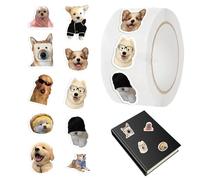 Pegatinas de gato | 500 hojas/rollo pegatinas decorativas | Decoración cuaderno estudiante | Para aula oficina cuaderno cuaderno botella de agua