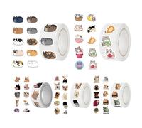 Pegatinas de gato, paquete de 500 rollos de bonitas calcomanías de recompensa para el aula, divertidas calcomanías para diario y álbumes de recortes para niños, decoración de , cuaderno, libro