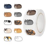 Pegatinas de gato para | 500 hojas/rollo pegatinas decorativas - Decoración de aula y diario, para aula escuela, oficina, cuaderno portátil botella de agua
