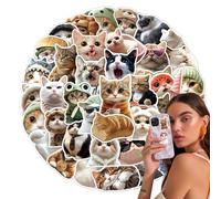 Pegatinas de Gatos | Calcomanías de Gatito con Estilo Grafiti | Calcomanías Estéticas de Mascotas para Decoración de Botellas de Agua Laptop Teléfono Maleta Equipaje