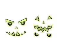 Pegatinas de gel de calabaza, juego de 2 unidades, brillan en la oscuridad, decoración de Halloween para ventanas y calabazas
