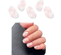 Pegatinas De Gel Para Uñas Flores, Semicurado De Pegatinas Uñas Gel Nail Art Stickers Decoración, Envolturas De Esmalte, Nude Daisy Flower Design Para Mujeres Y NiñAs, Decoración De Manicura