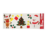 Pegatinas de gel para ventana de Navidad - Reno y muñeco de nieve