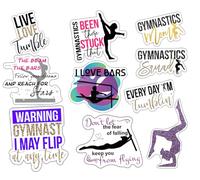 Pegatinas de Gimnasia, Gimnasia, para niñas, Cualquier Lugar Que necesites de Gimnasia, Pegatinas para Ordenador portátil, Botellas de Agua, Resistente al Agua 100% Vinilo