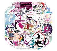 Pegatinas de Gimnasia, Pegatinas 2 X 50 Piezas Gimnasia Deportiva, Gymnastics Impermeable Vinilo Pegatina, para Botella de Agua, Coche, Guitarra, Stickers Decorativo para Niños, Adolescentes