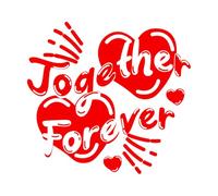 Pegatinas de grabado Cita inspiradora para el fondo de amor 54x57.9cm Removible sin dejar pegamento Rojo