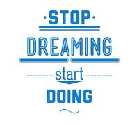 Pegatinas de grabado Deja de beber y empieza a hacer una cita inspiradora. 54.6x55.6cm Decoración de tiendas Azul