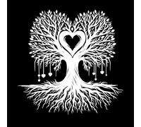 Pegatinas de grabado diseño del árbol de los enamorados 42x42.3cm No se cae Blanco