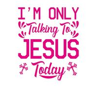 Pegatinas de grabado Hoy solo estoy hablando con Jesús 65.6x78.7cm Decoración de tiendas Rosa roja