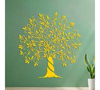 Pegatinas de grabado La esencia del árbol de la vida 42x43.6cm Personalización personalizada Amarillo