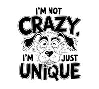 Pegatinas de grabado No estoy loco, solo soy único 68x79.5cm No se cae Negro