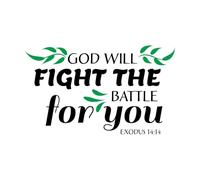 Pegatinas de grabado Versículo bíblico sobre la salvación 54x91.1cm Embellecimiento de paredes Negro