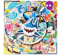 Pegatinas de Graffiti de Animales del Océano,Doyomtoy 100 Piezas Océano Graffiti Sticker Pegatinas Infantiles para Guitarra Portátil Monopatín Musicales
