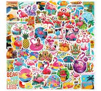 Pegatinas de Graffiti de Flamencos,Doyomtoy 100 Piezas Pegatinas de Hawaiana Graffiti Sticker Infantiles para Guitarra Portátil Monopatín Viaje