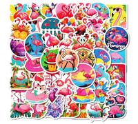 Pegatinas de Graffiti de Flamencos,YUEcthynous Pegatinas Hawaianas,100 graffiti de flamenco para el cumpleaños de los niños DIY Notebook Guitar skate Notebook pegatinas