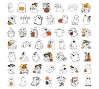 Pegatinas de Halloween para Niños,50 Unidades Adorno De Halloween Divertido Impermeables - Juguetes Originales para Superficies Múltiples como Dispositivos Electrónicos Botellas y Automóviles
