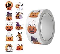 Pegatinas de Halloween para niños - 500 piezas sellos para sobres con cara de - Etiquetas adhesivas para sello - Para diario, scrapbooking, decoración, creación de tarjetas de galletas, magdalenas