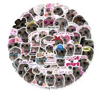 Pegatinas de hámster - pegatina impermeable, calcomanías de hámster tristes memes, pegatinas decorativas para la decoración de hámster de dibujos animados, pegatinas para animales decorativos