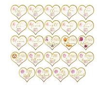 Pegatinas de hito para bebé, pegatinas de hito mensuales, pegatinas de rendimiento, tarjetas de hito, accesorios para fotos, regalos, recuerdos, pegatinas para el ciclo de embarazo, 24 unidades