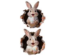 Pegatinas de huevos de Pascua - PVC autoadhesivo 3D, calcomanías artesanales en forma de conejito, etiquetas autoadhesivas de conejito de papel, pegatinas para conejitos, hojas de álbumes festivos |