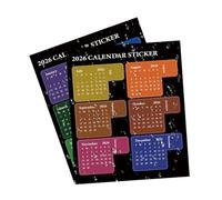 Pegatinas de índice de calendario 2026, 1-12 pestañas de índice de calendario mensual, pegatinas mensuales, 2 hojas de etiquetas adhesivas, para cuadernos, álbumes de recortes, aula, escuela