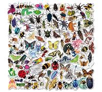 Pegatinas de insectos Paquetes de pegatinas mixtas de animales para niños para botellas de agua Pegatinas para niños y niñas Adolescentes Pegatinas de vinilo impermeables 100 piezas