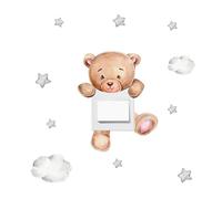 Pegatinas de interruptor de pared - Adhesivo decorativo de pared de oso - Pegatinas de pared para habitación infantil | Interruptor de luz de oso de dibujos animados | Linda cubierta del interruptor