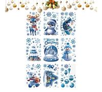 Pegatinas de invierno | 12 diseños lindos dibujos animados decoración de Papá Noel - Pegatinas navideñas | Para el hogar, la oficina y celebraciones como Navidad, cumpleaños, y
