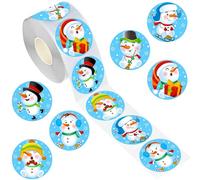 Pegatinas de Invierno, 500pcs Pegatinas Muñeco Nieve, Pegatina de Vacaciones de Invierno, Rollo Pegatina Inviern, Pegatinaes Scrapbooking Inviern, Pegatinaes Temáticas De Invierns